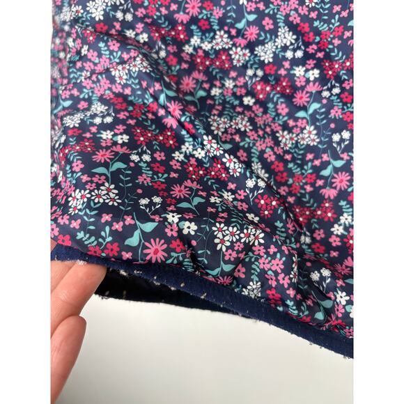 Eddie Bauer Reversible Down Puffer Jacket Toddler Girl XS 5/6 Winter Coat Floral - Picture 13 of 13